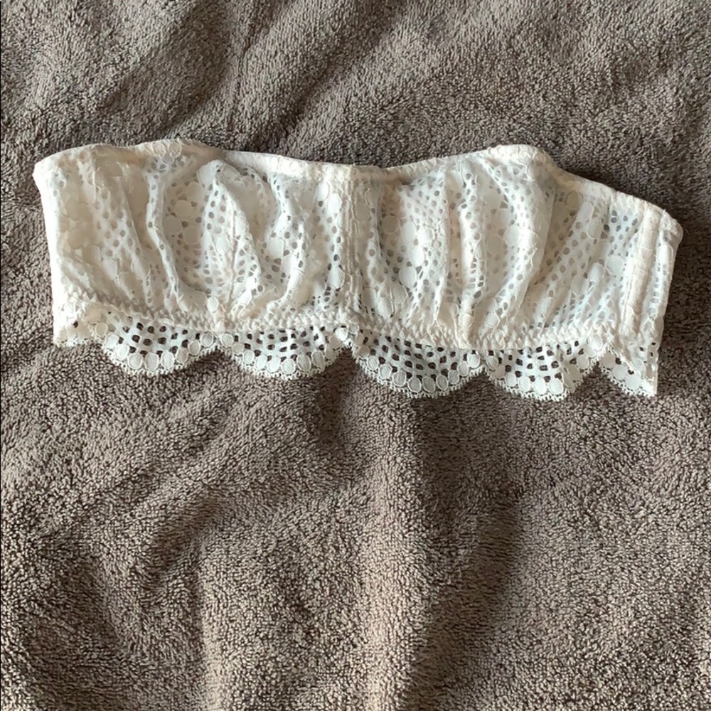 white lace bra